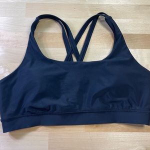 Lululemon Black Swimsuit Swim Bikini Sports Bra Top Crossback